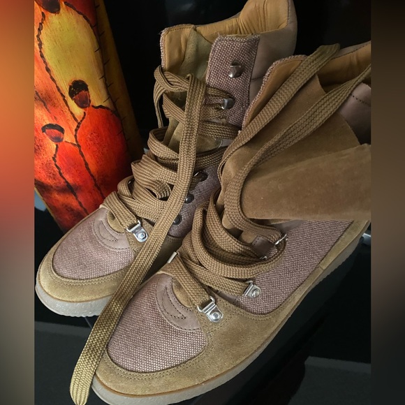 BRAND NEW Isabel Marant BASKETS BRENDTY Boots. 10.5/11. Tag is 11.  Color khaki - Picture 8 of 9